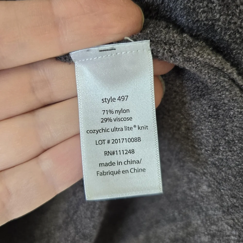 Barefoot Dreams Cozychic Ultra Light Gray Cardi Vest XS